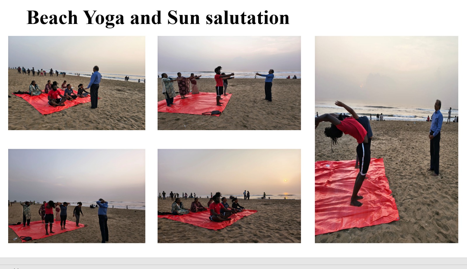 Beach Yoga and Sun Salutation