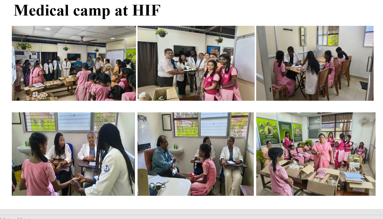 Medical Camp at Health India Foundation